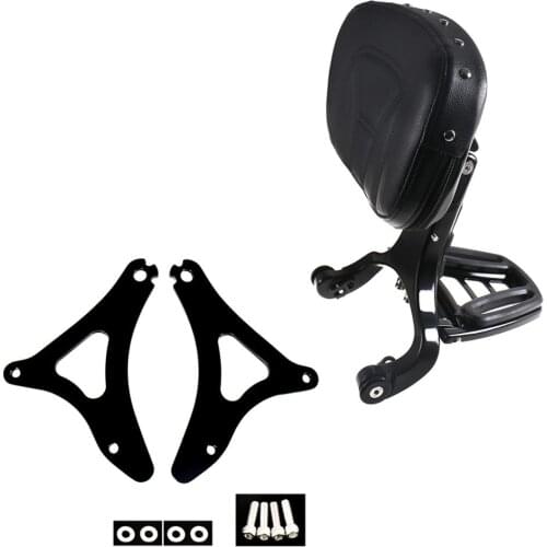 Gloss Black Fixed Mount&Driver Passenger Grid Backrest For Harley Touring Electra Street Glide FLHX Road King 2014-2020 Models
