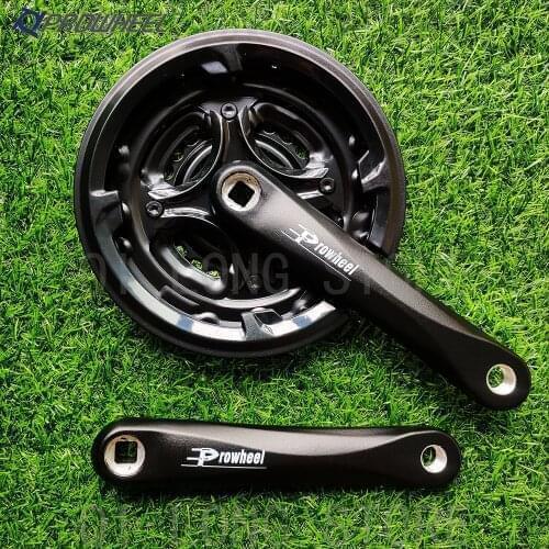 PROWHEEL 24T 34T 42T Mountain Bike Crankset 3x6/7/8 Speed 170mm Aluminum Alloy Square Hole Crank set Sprocket Variable speed
