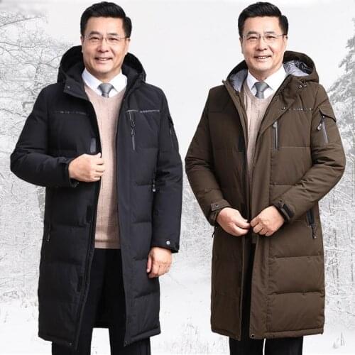 Winter Russian Mens Down Jackets White Duck Down Thick Warm Jackets Hoodies Parkas Male Business Outerwear DAD Gift Coats -30°C