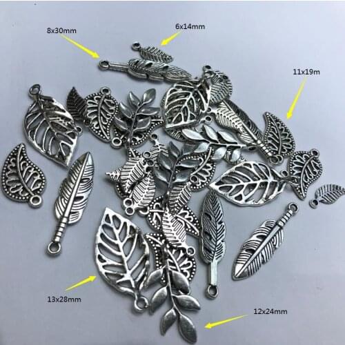 Antique leaves leaf ALLOY Trendy Charms Necklace Pendant Jewelry Accessory Making Man Women Retro Style Jewelry