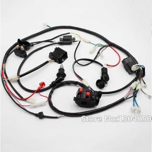 Full Electric Start Engine Wiring Harness Loom GY6 125 150cc Quad Bike Kandi ATV Go Kart Buggy NEW