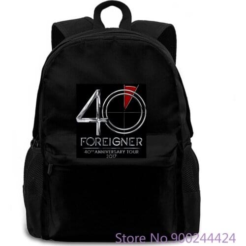 FOREIGNER 40th Anniversary Tour Rock Band Black New Unisex women men backpack laptop travel school adult student