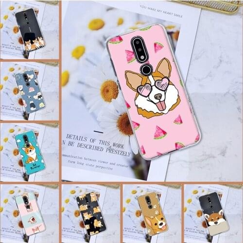 Phone Case Silicone For Nokia 7.1 6.1 5.1 3.1 2.1 Plus Kawaii DOG Cartoon Shiba Inu Corgi Cute Back Cover For Nokia 3.2 4.2