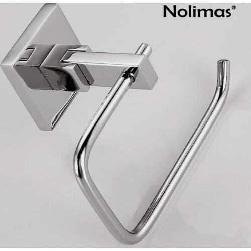 SUS 304 Stainless Steel Mirror Polished Wall Mounted Toilet Paper Holder Roll Paper Holder Square Bottom Bathroom Accessories