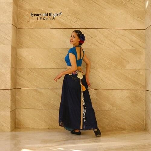 Ats Tribal Belly Dance Top Lycra Choli Short Sleeve Womens Costume ELL05