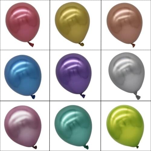 15pcs 5/10/12inch Thick Metal Pearl Latex Balloons Inflat Air Helium Chrome Metallic Balloon Birthday Wedding Party Decor Globos