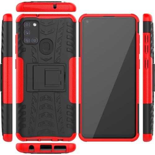 2 in 1 Armor Style Case For Samsung Galaxy A71 A51 4G 5G A11 A31 A41 A21S Cover Heavy Duty Coque Hard PC+Soft Silicone Fundas