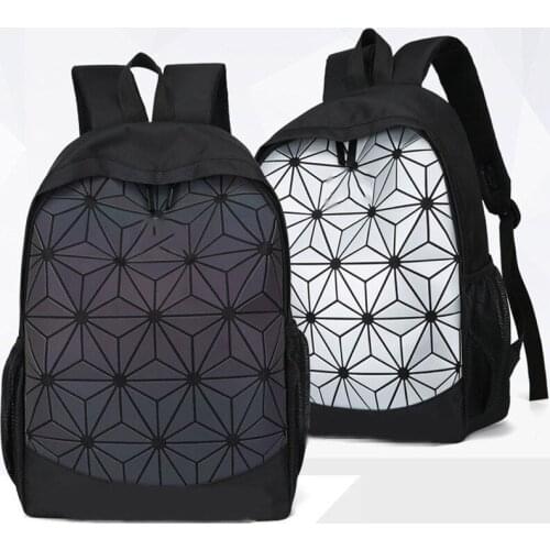 2021 Colorful Laser Unisex Backpack Brand PVC Leather Daypack Large Capcity Travle Business Bag Bagpack Stylish Boys School Bag