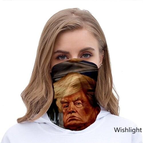 3PCS Magic Turban U.S. Election Trump 2020 Election Multi-functional Men & Women Magic Headscarf Trump Half Face Scarf Cloak Hat
