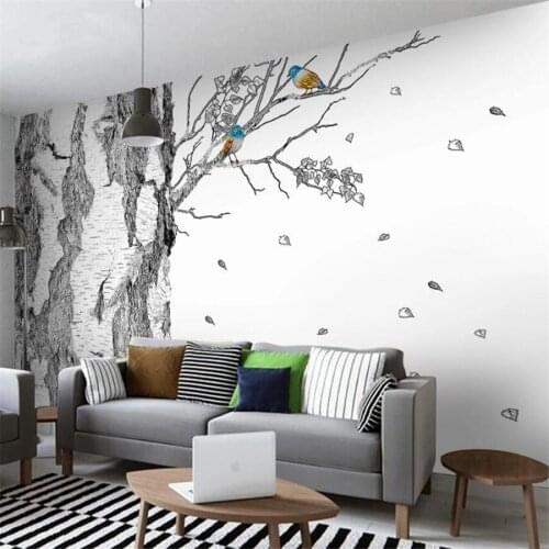 Milofi custoMilofi 3D Wallpaper Nordic Minimalist Cartoon Rabbit Childrens Room Background Wall Paper Mural Decorative Painting