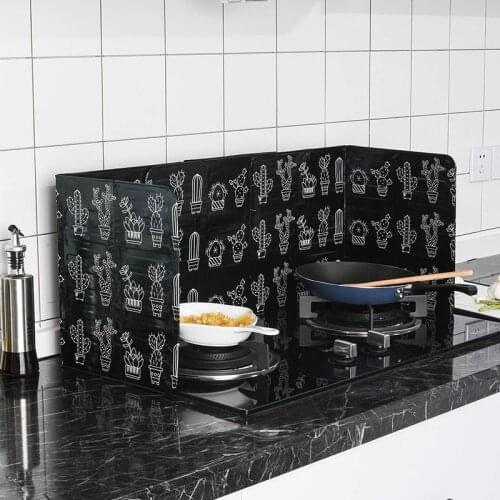 Aluminum Oil Splatter Baffle Plate Foldable Gas Stove Baffle Splash Proof Protection Screen Frying Pan Oil Splash Kitchen Tool