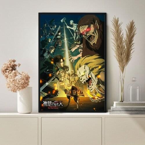 Attack of the Titans Anime Poster Classic Hot Sale Movie Canvas Art Print Poster Wall Painting Home Decoration (No Frame)