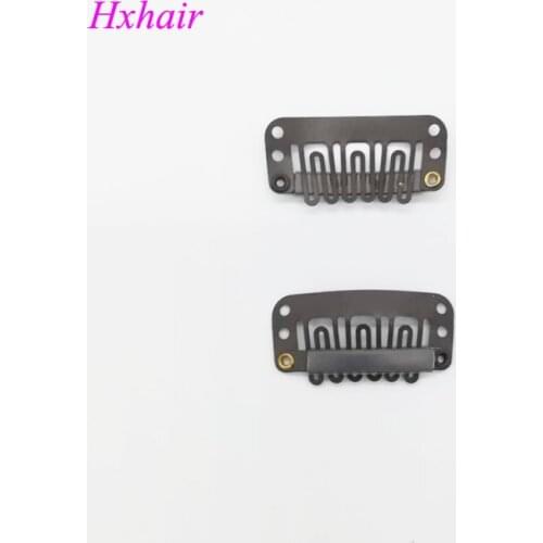 Freeshipping - 1000pcs 32mm Wigs Snap Clips / Toupee Snap Clips for Hair Extension / Weft Hair Extensions