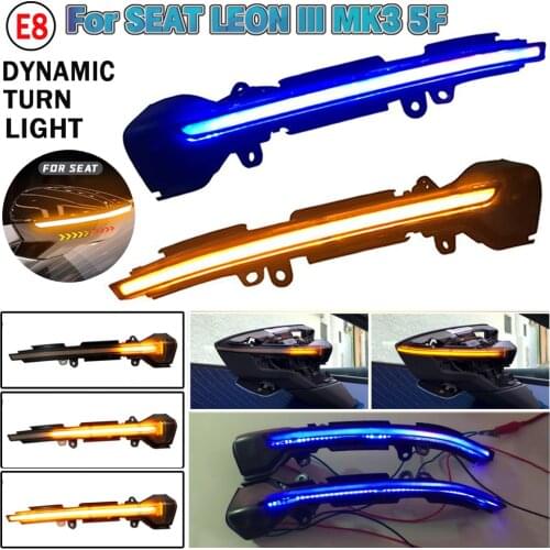 Dynamic Turn Signal LED Rear View Mirror Indicating Flash For Seat Leon III MK3 5F ST FR Cupra Ibiza MK5 V KJ1 Arona KJ7