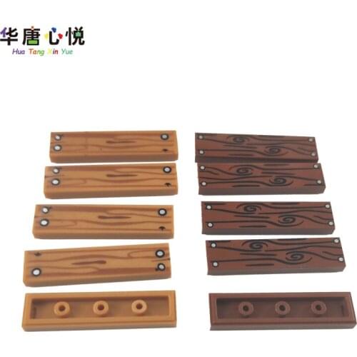 City Series 2431 10PCS 1x4 Light Panel With Nail Printing Wood Board Accessories Building Blocks Model Buildings Gifts City Toys