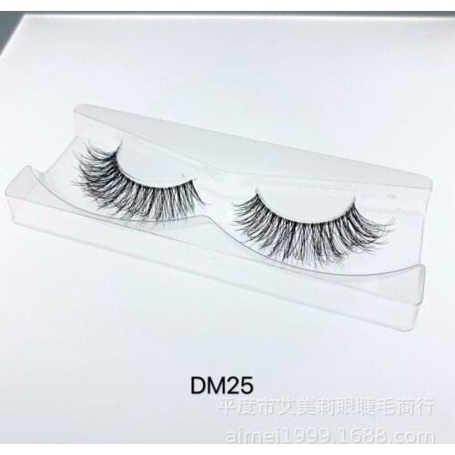 Simulation Soft 3D False Eyelashes Transparent Stem Series Chemical Fiber False Eyelashes Natural European Nude Makeup