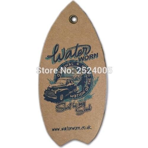 Customize clothing retro kraft paper tags/garment cardboard paper hang tags/shape cutting printed labels/brand 1000 pcs a lot
