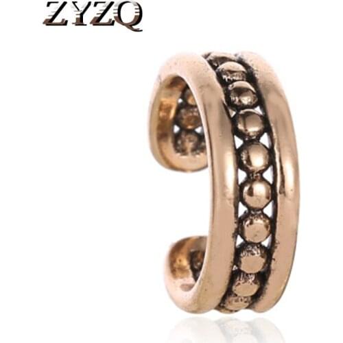 ZYZQ Classic Punk Style Earrings For Women Personality Cool Girls Accessories Easy No-Piercing Ear Clip Trendy Hot Selling