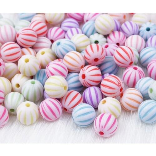 Round Ball Spacer Loose Beads 50/100/200Pcs 10mm Acrylic Beads For Jewelry Making DIY Jewelry Accessories Mixed Color