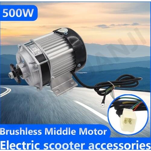 Metal Brushless Middle Drive Motor 500W 48V E-bike Elecrtic Bicycle Tricycles Conversion Kits Brushless Middle Motor Accessories