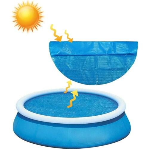 Mat Cover Outdoor Bubble Blanket 12ft Dia Round Solar Pool Cover with Heart Pattern for Inflatable Swimming Pool Accessories