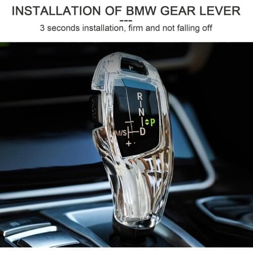 1PC Gear Shift Knob Head Cover Trim Sticker For BMW F10 F11 F30 F15 F25 525 530 320 3 5 Series Shift Lever Crystal Cap