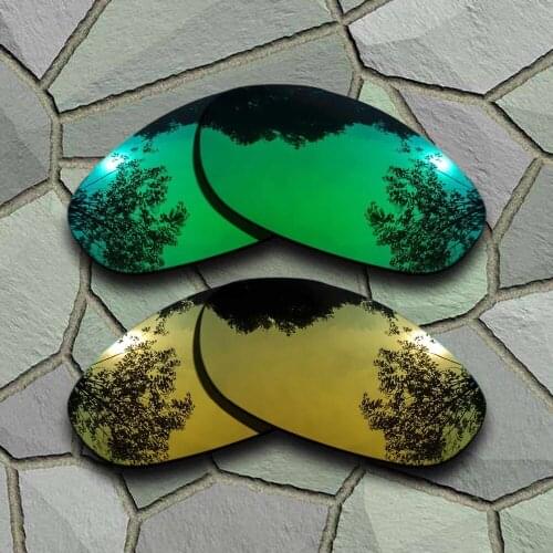 Jade Green&Yellow Golden Sunglasses Polarized Replacement Lenses for Monster Dog
