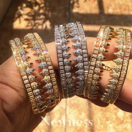 Newness Fashion Brand Jewelry AAA Zirkonia Wedding Women Dress Earring Fashion Bangle And Ring Jewelry Set