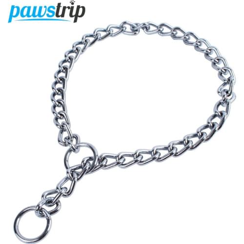 4 Size Carbon Steel Pet Dog Collar Strong Durable Chain Puppy Training Collars