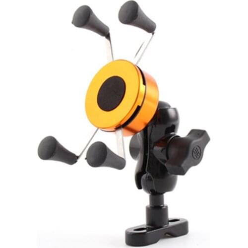 Adjustable Cell Phone Holder Motorcycle Rear View Mirror Handlebar Mount Stand Support For Smart Mobile Phone Moto Holder