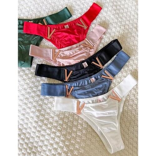 Sexy Underwear Seamless Women Panties Low Rise Thong Luxury Metal Buckle G String Bikini Girls Briefs Female Panty High Cut