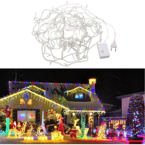 8 Modes 100 LED Light String for Christmas Tree Fairy Light Party Decor for Wedding Home Garland Decor for Wall Window Ceiling
