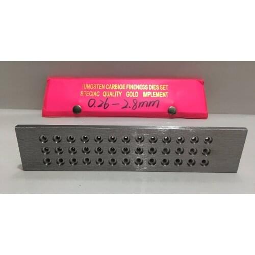 Diy Free shipping 39 Holes Round Draw plates 0.26-2.8mm steel drawplates Tungsten Carbide Drawplates Jewelry Drawplates