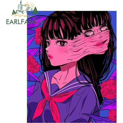 EARLFAMILY 13cm x 10.4cm for Badgirl Shadow Vinyl Car Stickers Refrigerator Surfboard Decal Air Conditioner Trunk Decoration