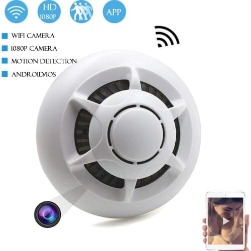 Wifi IP Camera Smoke Detector 1080P HD P2P Network Camera Plug and Play Home Security Mini Camera Baby Monitor CCTV Wireless