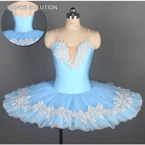 Woman & Children Dance Ballet Tutu with Pale Blue Bodice Ballerina Stage Performance Ballet Costumes Solo Pancake Tutu BLL111