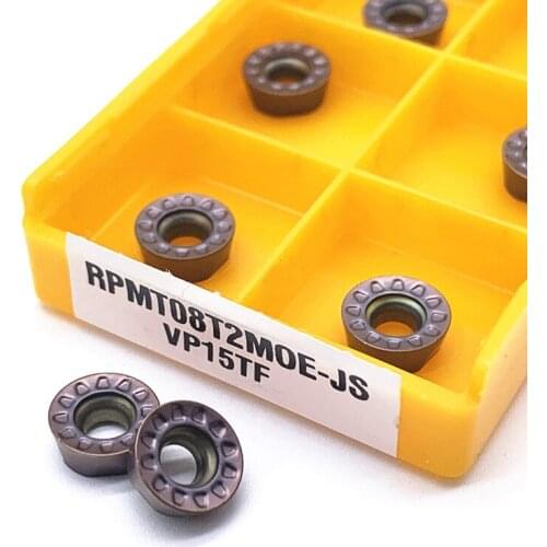 10PCS RPMT08T2MOE VP15TF External Turning Tools Carbide insert Lathe cutter Tool turning insert