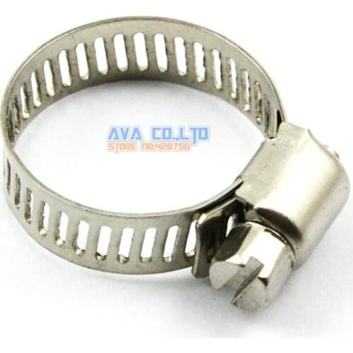 20 Pieces 13-23mm Stainless Steel Hose Clamp Worm Gear Hose Pipe Fitting Clamp
