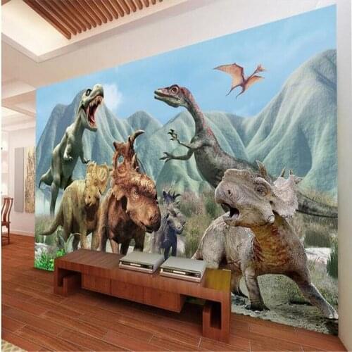 Beibehang 3d Wallpaper HD Jurassic Dinosaur Hegemony through Time Space Child Background Custom Photo Wallpaper