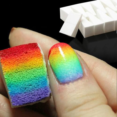 8Pcs/lot Gradient Nail Sponges Nail Buffer Files Color Change Gel Nail Polish Equipment Manicure DIY Nail Art Tool Sets Kits