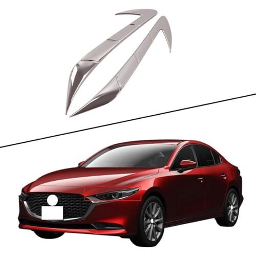 For Mazda 3 2019 2020 Accessories ABS Chrome Car Headlights Lamps Decoration Frame Cover Trim Sticker Car Styling