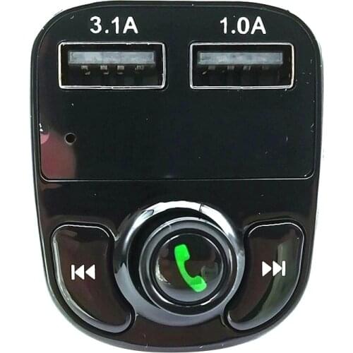 Car Music adapter 3.1A Dual USB Port Handsfree Car Charger Bluetooth FM Transmitter