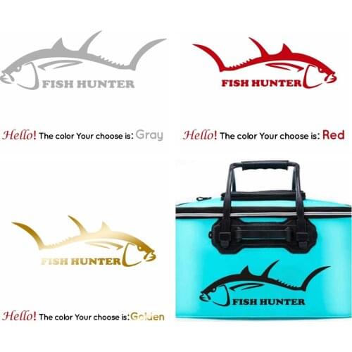 Large Fishing Hunter Vinyl Stickers For Boat Decor Decal Bucket Tackle Shop Fishhook Sticker Fish Tank Boat Box Ship Vinyl
