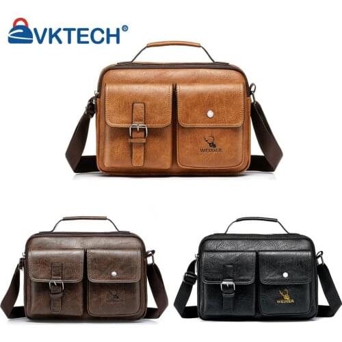 Brand Genuine Leather Men Business Messenger Bag Man Crossbody Bag Vintage Male Casual Totes Handbag Cowhide Crossbody Bag Purse