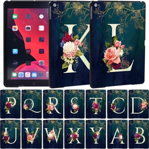 Tablet Case for Apple IPad (7th/8th Gen) 10.2" /Mini 1/2/3/4/5/iPad 2/3/4/iPad(2017/ 2018) Name Initials Series Hard Back Shell