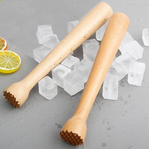 Wood Wine Tools Ice Cocktail Swizzle Stick Fruit Muddle Pestle Popsicle Sticks Crushed Ice Hammer Bar Tools