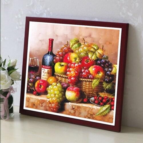 DIY Diamond Painting Grapes Diamond Embroidery Full Square Rhinestones Mosaic Fruit Handmade Needlework Crafts Home Decor