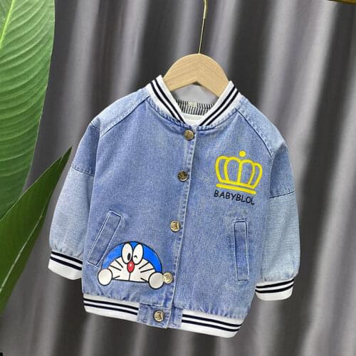 Spring Autumn Girls Denim Denim jacket Coats Baby boy Coat Kids Jackets Clothes Boys Girls Cowboy Outerwear Children Clothing