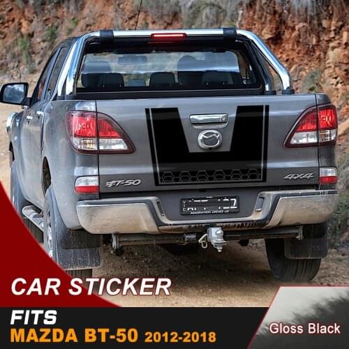 Customize Car Stickers Fit For MAZDA BT-50 2018-2012 Back Door Honeycomb U Shape Graphic Vinyl Modified Decorative Car Decals