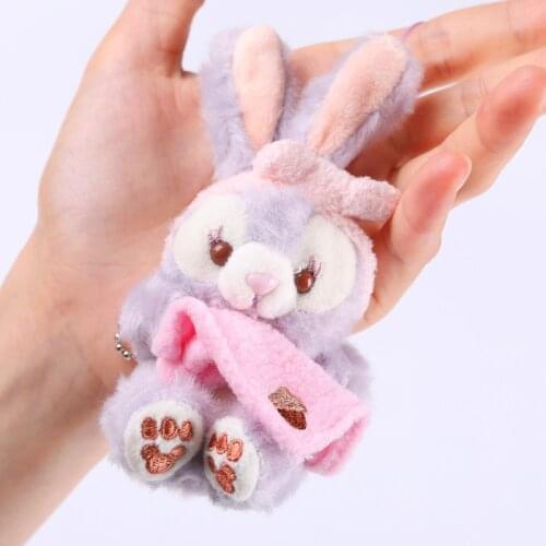 Disney Cartoon Cute Plush Bagpack Pendant Star Delu Stella Keychian Duffy Shirley May Key Chain Toys for Girls Children Gifts